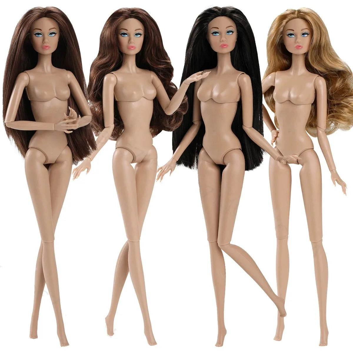 FR Supermodel 1/6 BABI Doll – Movable Joints, DIY Dress-Up Princess with Head & Body Accessories, White/Normal/Chocolate Skin