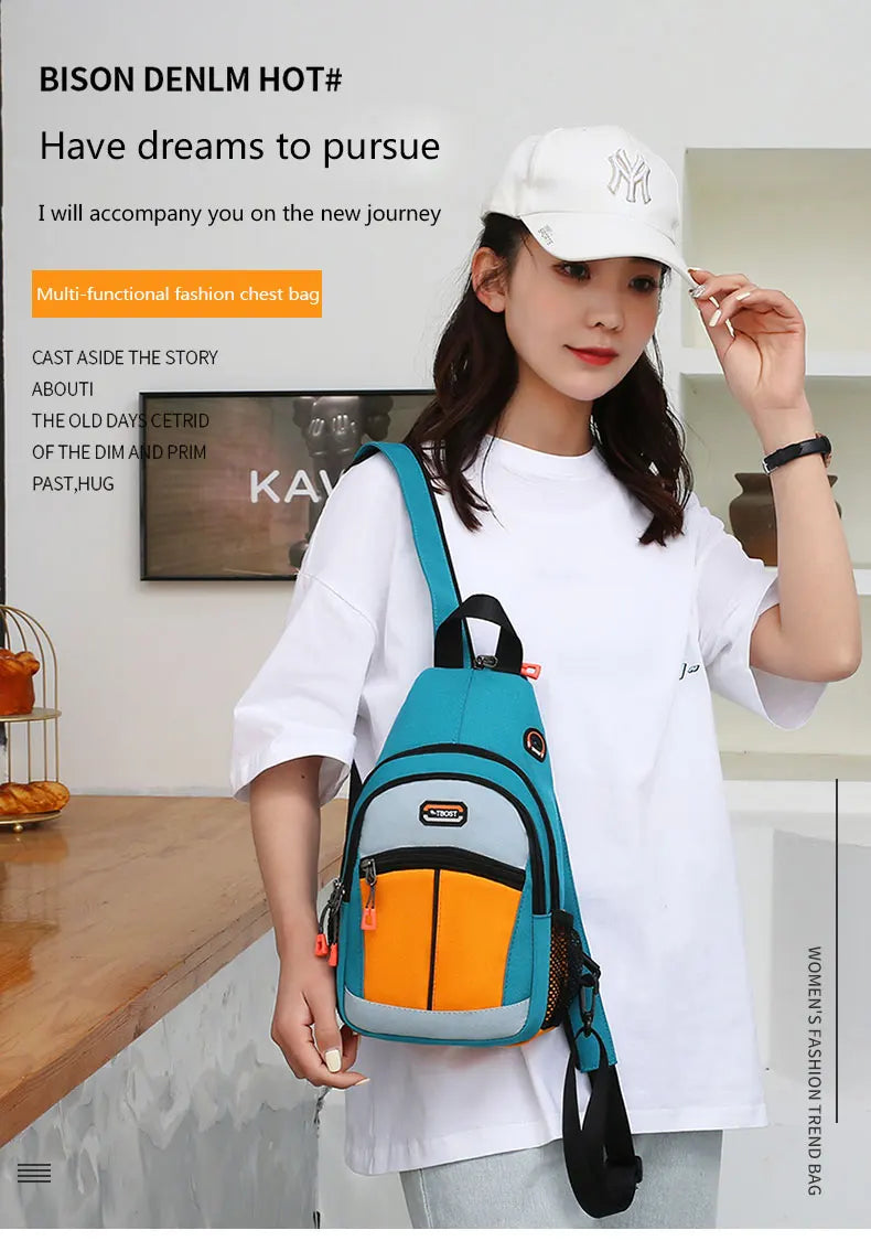 Unisex Chest Bag – Multifunctional Crossbody Backpack for One or Two Shoulder Wear