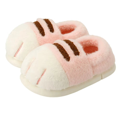 Adorable Kitty Claw Slippers for Women – Non-Slip Furry Mules, Warm Fluffy Cat Slides