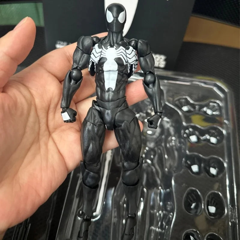 2025 Black Symbiote Spider-Man Action Figure – Venom Battle Suit Movable Collectible Model Gift