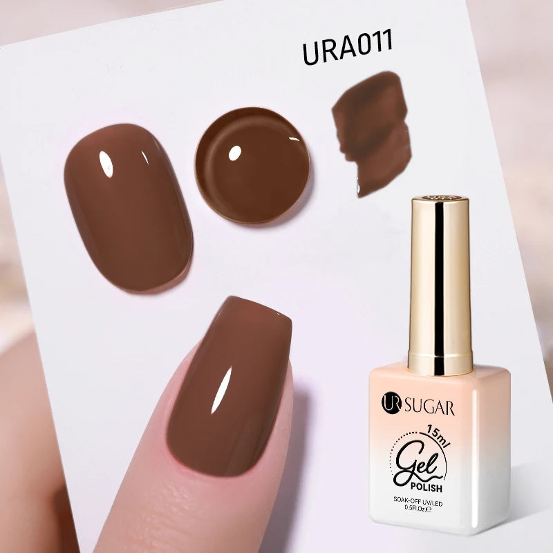 UR SUGAR 15ml Jelly Milky White Gel Polish – Translucent UV Soak Off Nail Art Varnish Semi-Permanent Fashion Nail Color