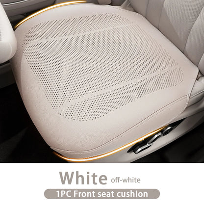 Universal Leather Car Seat Cushion - Breathable Perforated Four-Season Seat Cover