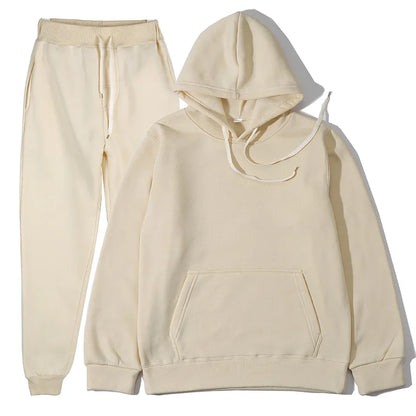 Men's Sports Tracksuit Set - Hoodie and Pants Two-Piece Running Casual Outfit for Men and Women