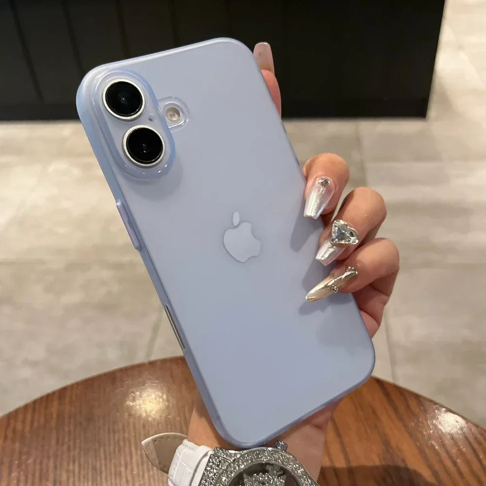 Ultra-Thin PP iPhone Case - Slim Matte Clear Shockproof Cover for iPhone 11–18, Plus & Pro Max Models