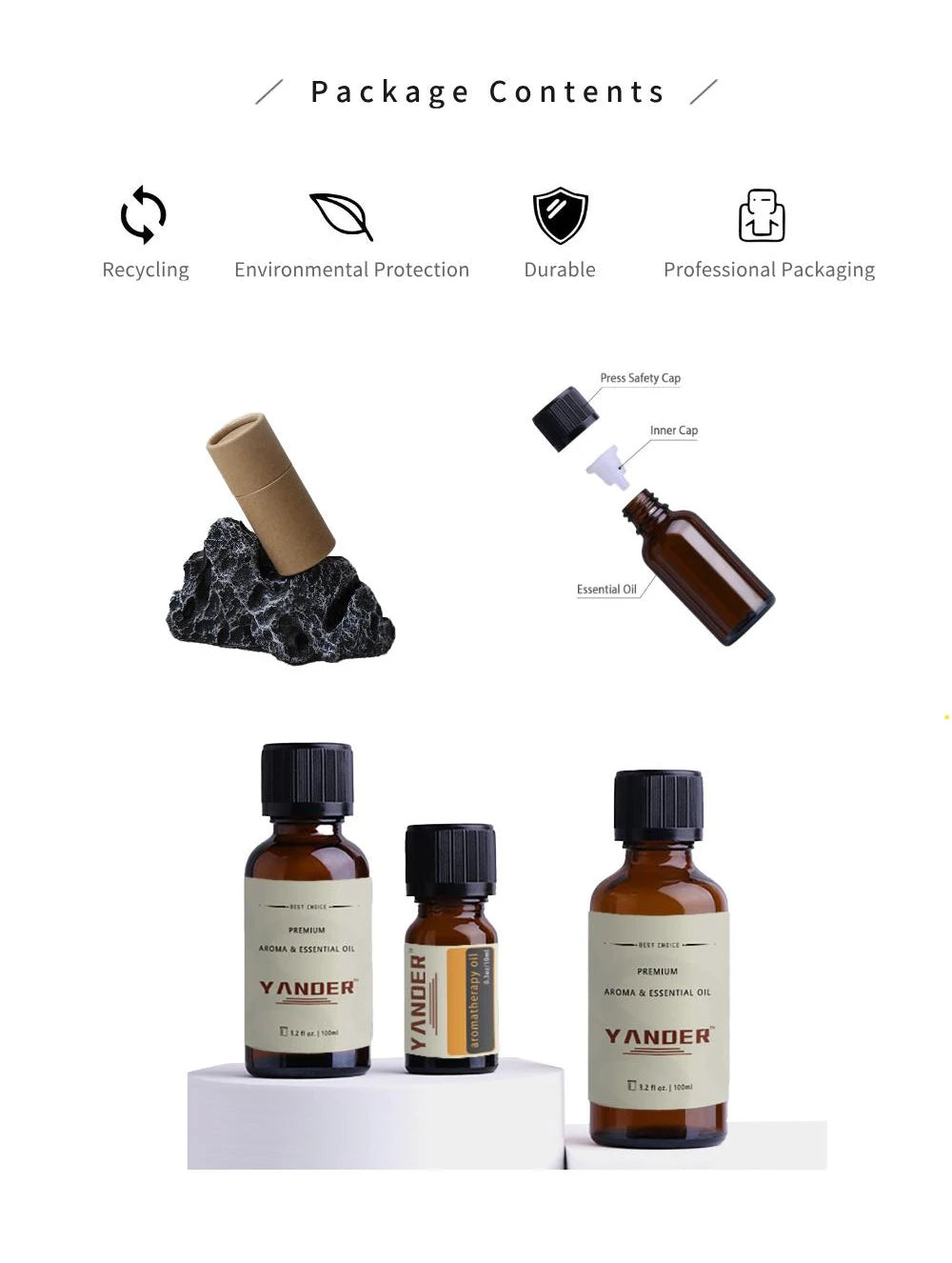 YANDER 1:1 Oud Wood Fragrance Oil - Luxury Designer Oud Parfum, Essential Oil, Oriental Woody Aromatic Blend