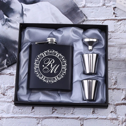 Personalized 6oz Stainless Steel Hip Flask – Engraved Christmas, Birthday, Valentine's Day Gift, Custom Logo for Wedding Favors   2/2