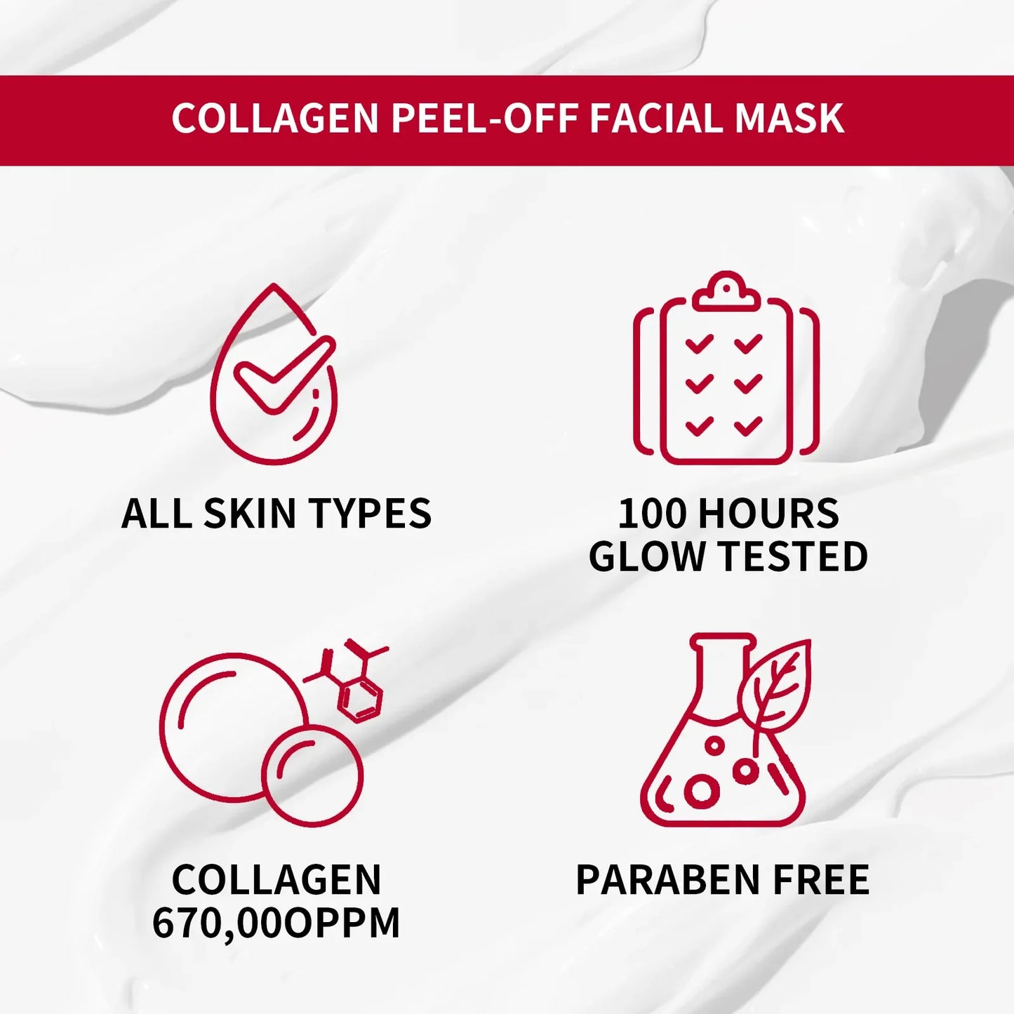 Real Collagen Wrapping Peel-Off Mask – 670,000ppm for Hydration & Elasticity