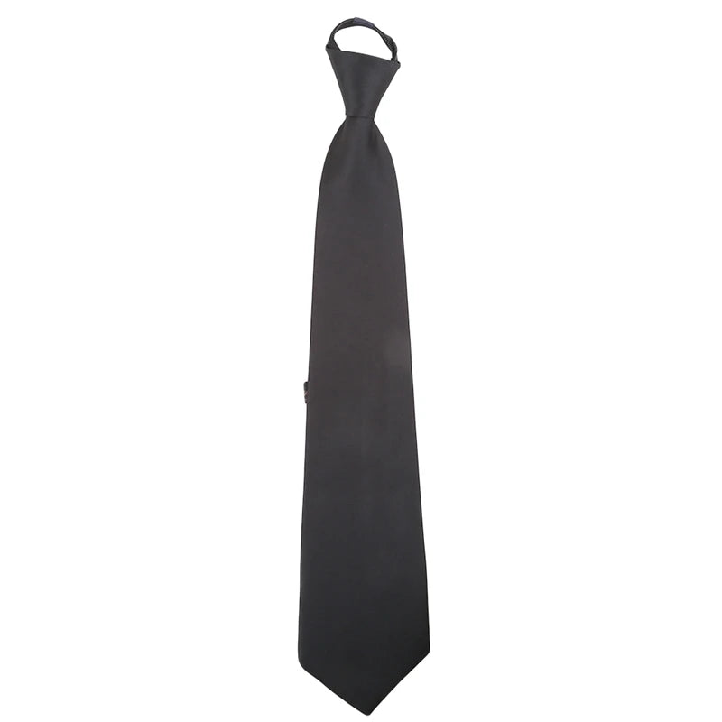 Pre-Tied Men’s Skinny Zipper Tie – 5cm Slim Necktie in Red, Black & Blue for Parties & Events