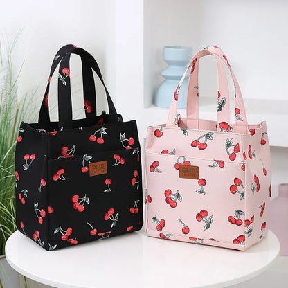 Fashionable Thickened Cotton Handbag — Large Capacity Tote, Mommy Bag, Lunch Box Storage Pouch, Commuter Handheld Bag