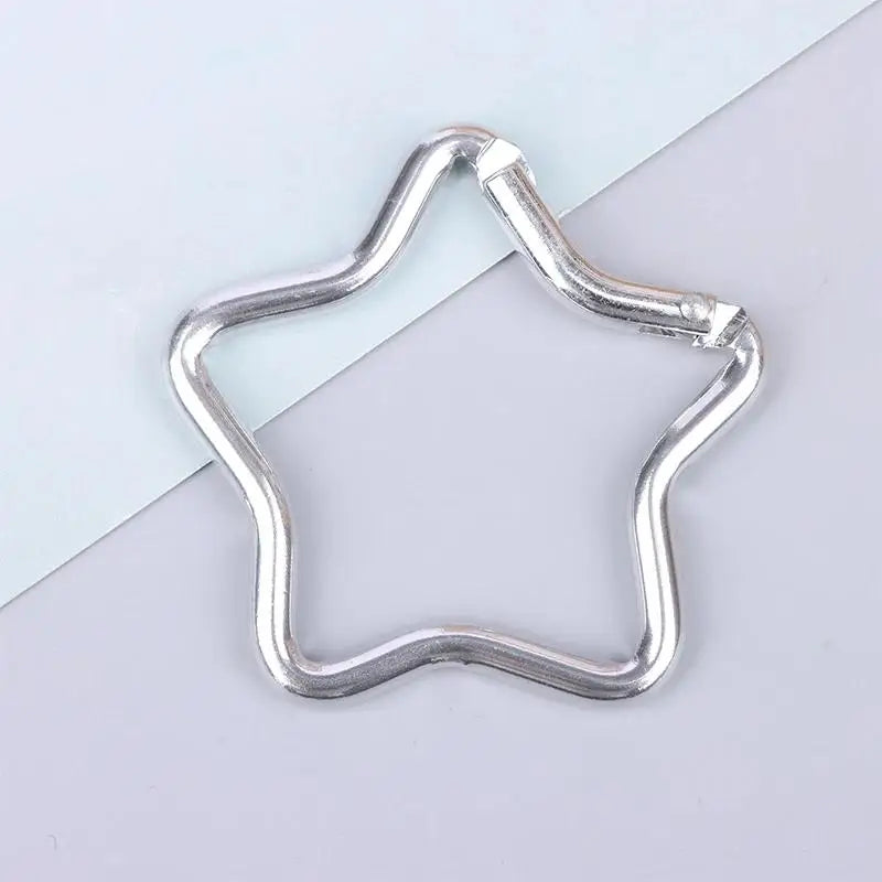 Five-Pointed Star Aluminum Carabiner Keychain - Outdoor Camping Keyring Clip Bottle Hanging Hook