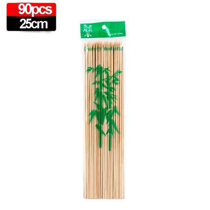 Bamboo Food Skewer Sticks - 270/90PCS Disposable Wooden BBQ Sticks for Party Buffet Fruit Grill & Catering Use