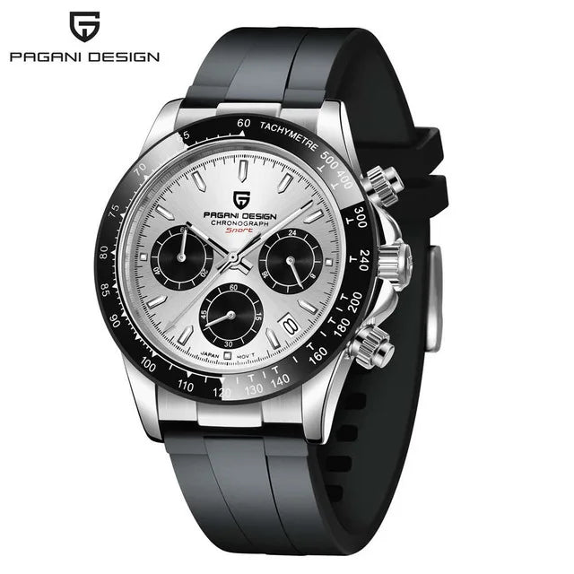 40mm PAGANI DESIGN V2 Men’s Quartz Watch – Sapphire Retro Chronograph Stainless Steel Waterproof