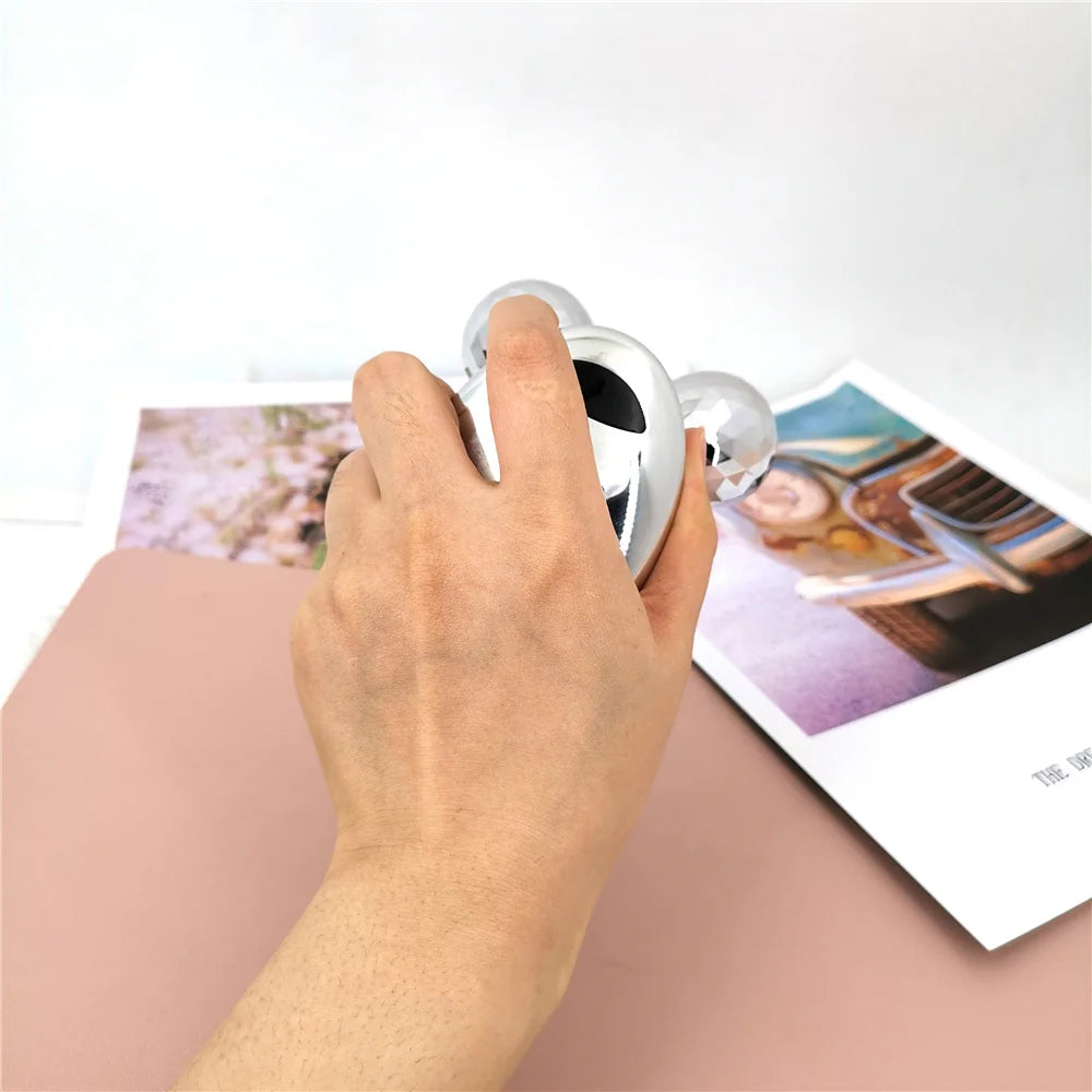 4D Solar Microcurrent Roller Massager — Face Lifting, Tightening & Body Slimming Anti-Cellulite Beauty Device