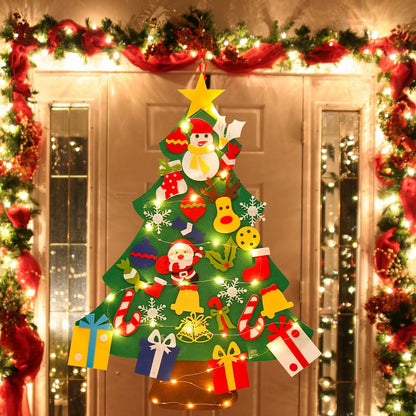 DIY Felt Christmas Tree Decoration – Xmas Ornament for Home Navidad Noel 2025 Santa Claus Kids Gift