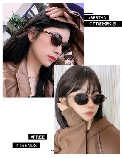 Retro Oval Rivet Sunglasses for Women & Men – UV400 Vintage Fashion Eyewear