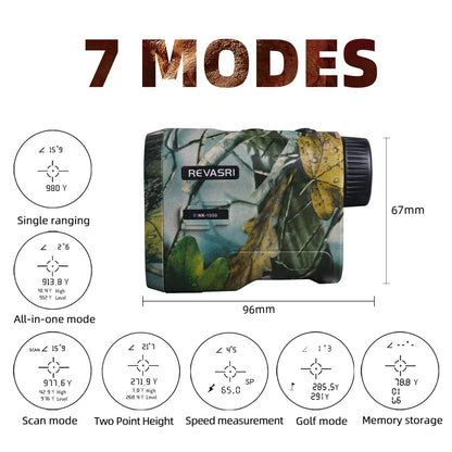 REVASRI Hunting Laser Rangefinder – 1000 Yards, Rechargeable Battery, Target Acquisition Tech