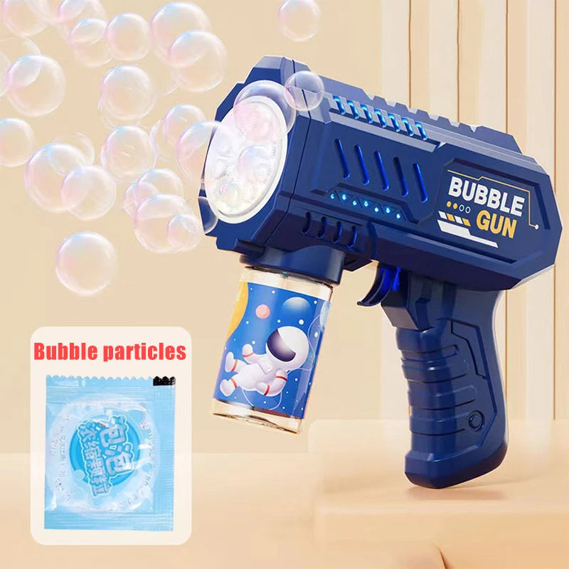Fully Automatic Rocket Bubble Gun – Outdoor Bubble Blower with Liquid for Kids Beach Toy Gifts