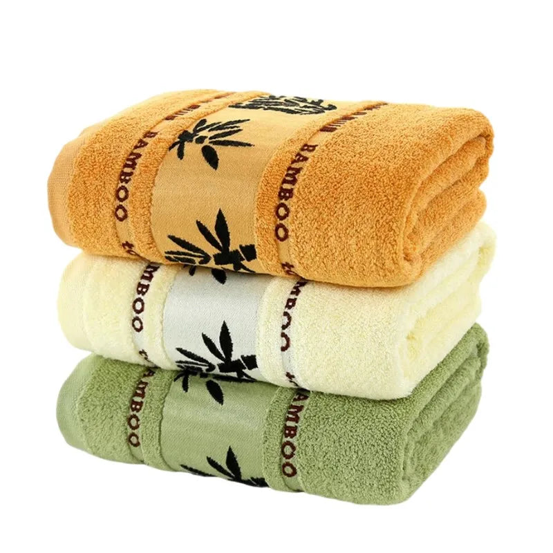 Bamboo Fiber Bath Towels - 1/4/6PCS Thick Absorbent Face & Bathroom Towel Set