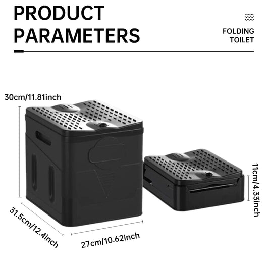 Portable Outdoor Camping Toilet – Odor-Proof Folding Emergency & Multifunctional Travel Toilet