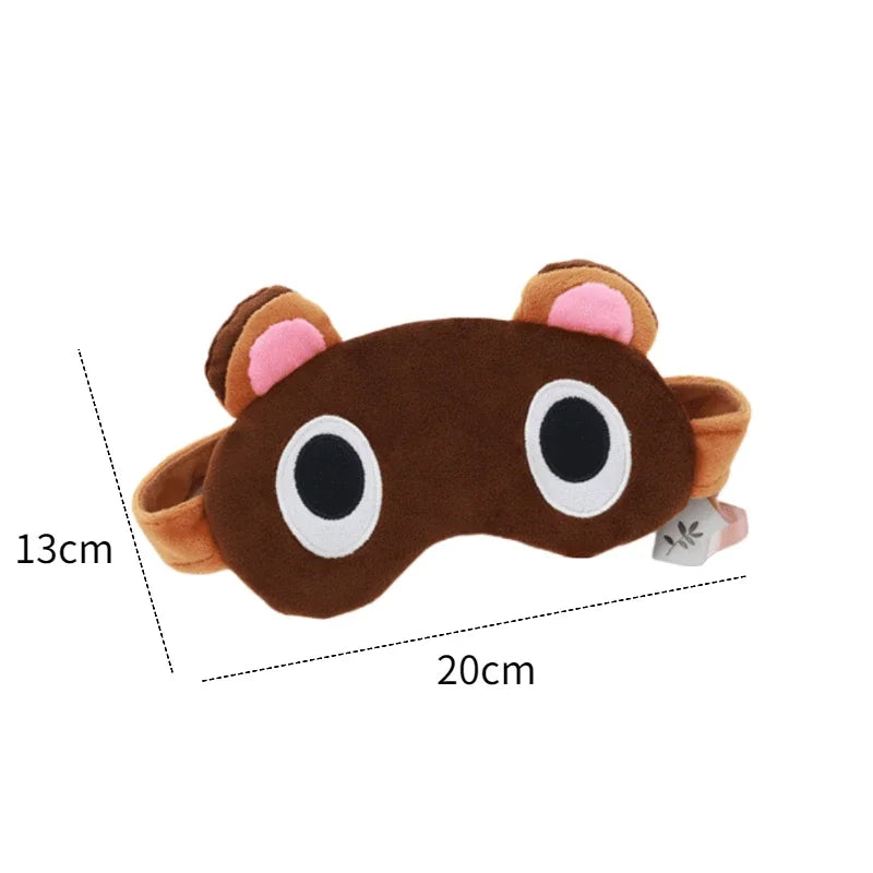 Animal Crossing Sleep Mask – Tom Nook & Timmy/Tommy Plush Eyeshade, Cute Cartoon Cosplay Eye Cover & Travel Blindfold