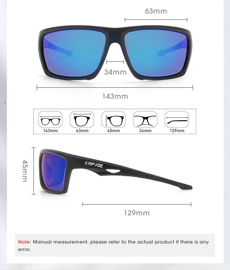 KAPVOE Polarized Sunglasses – Men & Women Fishing, Hiking, Driving, Cycling, and Sports Eyewear