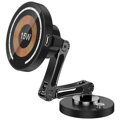 Magnetic Wireless Car Charger Stand – Fast Charging Mount & Phone Holder for MagSafe iPhone 15/14/13/12 Series