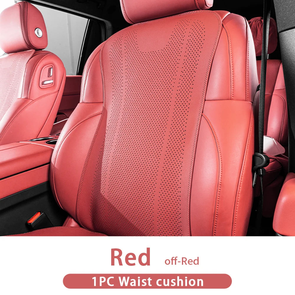 Universal Leather Car Seat Cushion - Breathable Perforated Four-Season Seat Cover