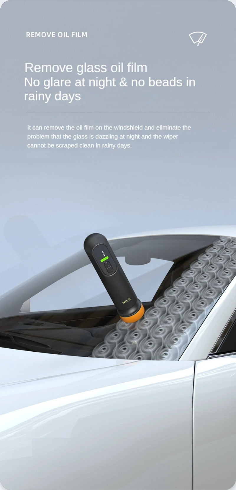 LEIBOO Wireless Car Polishing & Waxing Machine — 12,000RPM Scratch Repair and Windshield Glass Oil Film Remover