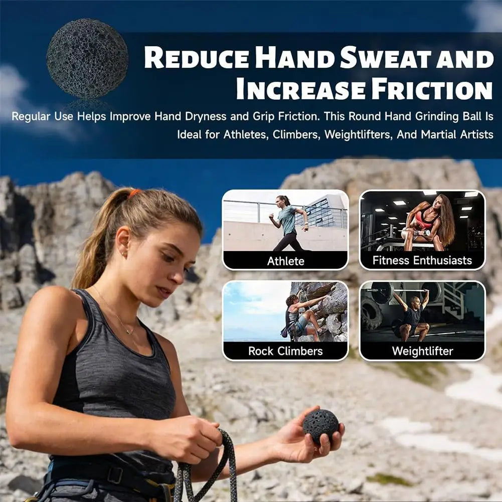 Natural Lava Stone Grip Ball - 5cm Porous Hand Trainer for Grip Strength, Climbers, and Weightlifters