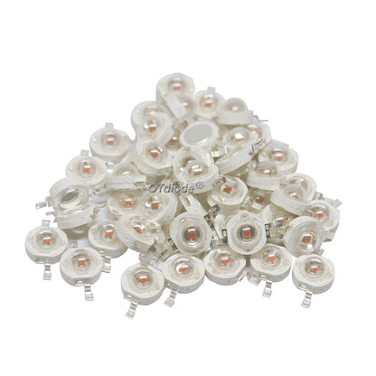 High-Power LED Chip Beads - 1W/3W 30/45mil SMD LEDs in White, Red, Blue, Green & Yellow for Grow Lights