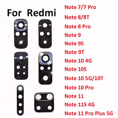 Rear Back Camera Glass Lens Replacement for Xiaomi Redmi Note Series with Repair Tools Kit
