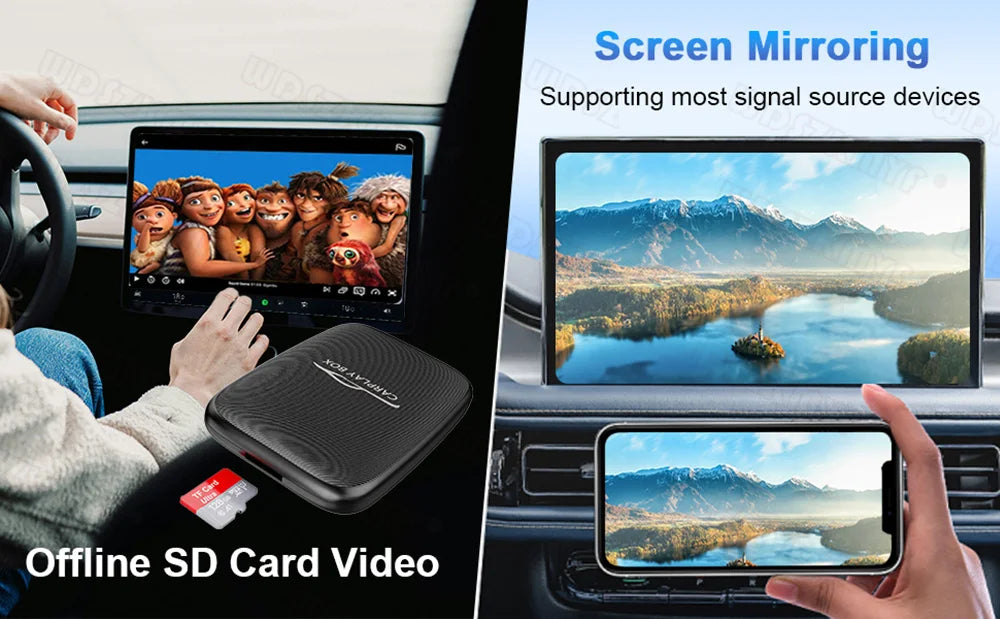 5-in-1 CarPlay AI Box – Wireless Android Auto Adapter and Multimedia Player for YouTube, Netflix, and Auto Connect