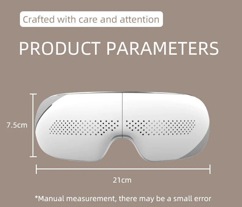 Newest Visible Eye Massager | Smart Airbag Compression Glasses with Bluetooth Music for Better Sleep