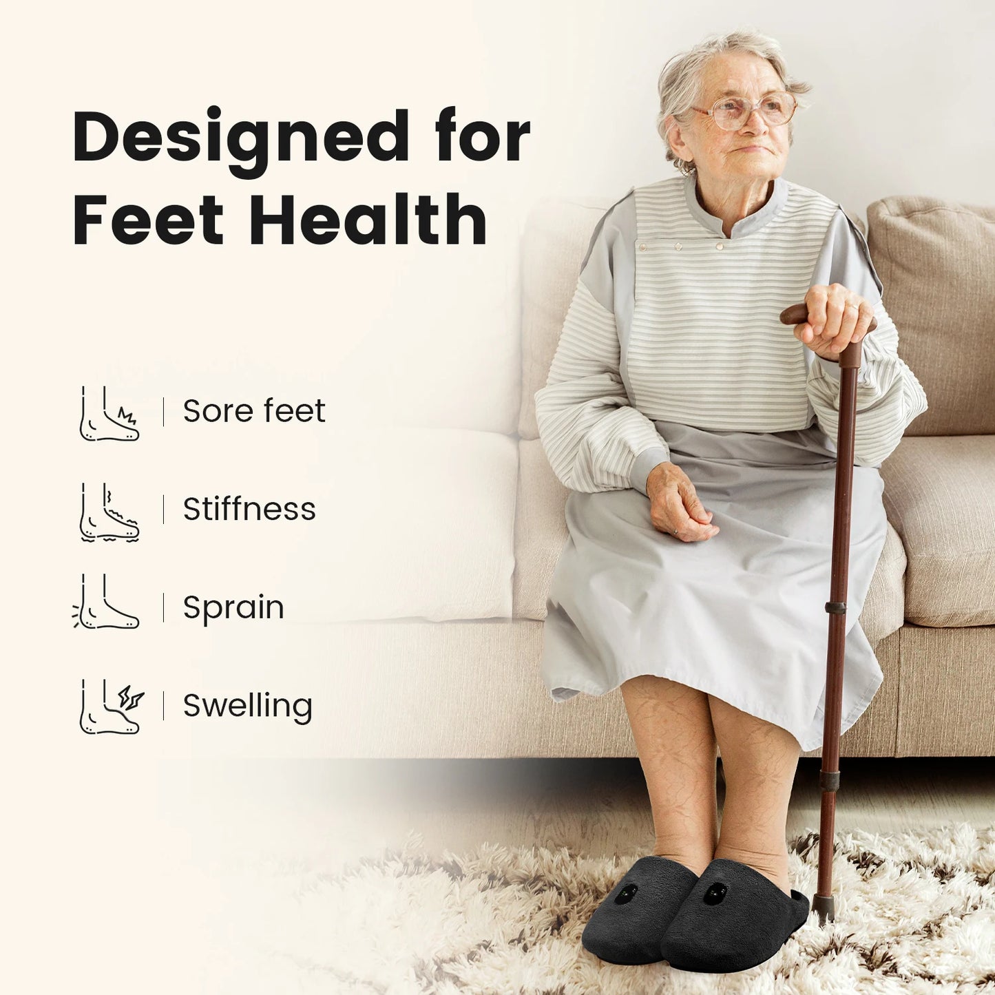 Rechargeable Red Light Therapy Device for Feet – 460nm, 660nm & 850nm Pulse Treatment for Inflammation & Itchiness at Home