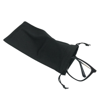 Microfiber Glasses Pouch – Soft Drawstring Eyewear Case 9×18cm, Solid Color Elastic Fabric Organizer