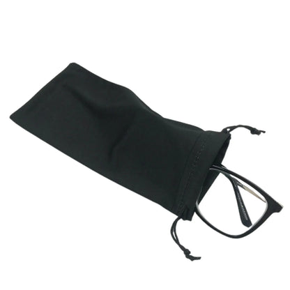 Microfiber Glasses Pouch – Soft Drawstring Eyewear Case 9×18cm, Solid Color Elastic Fabric Organizer