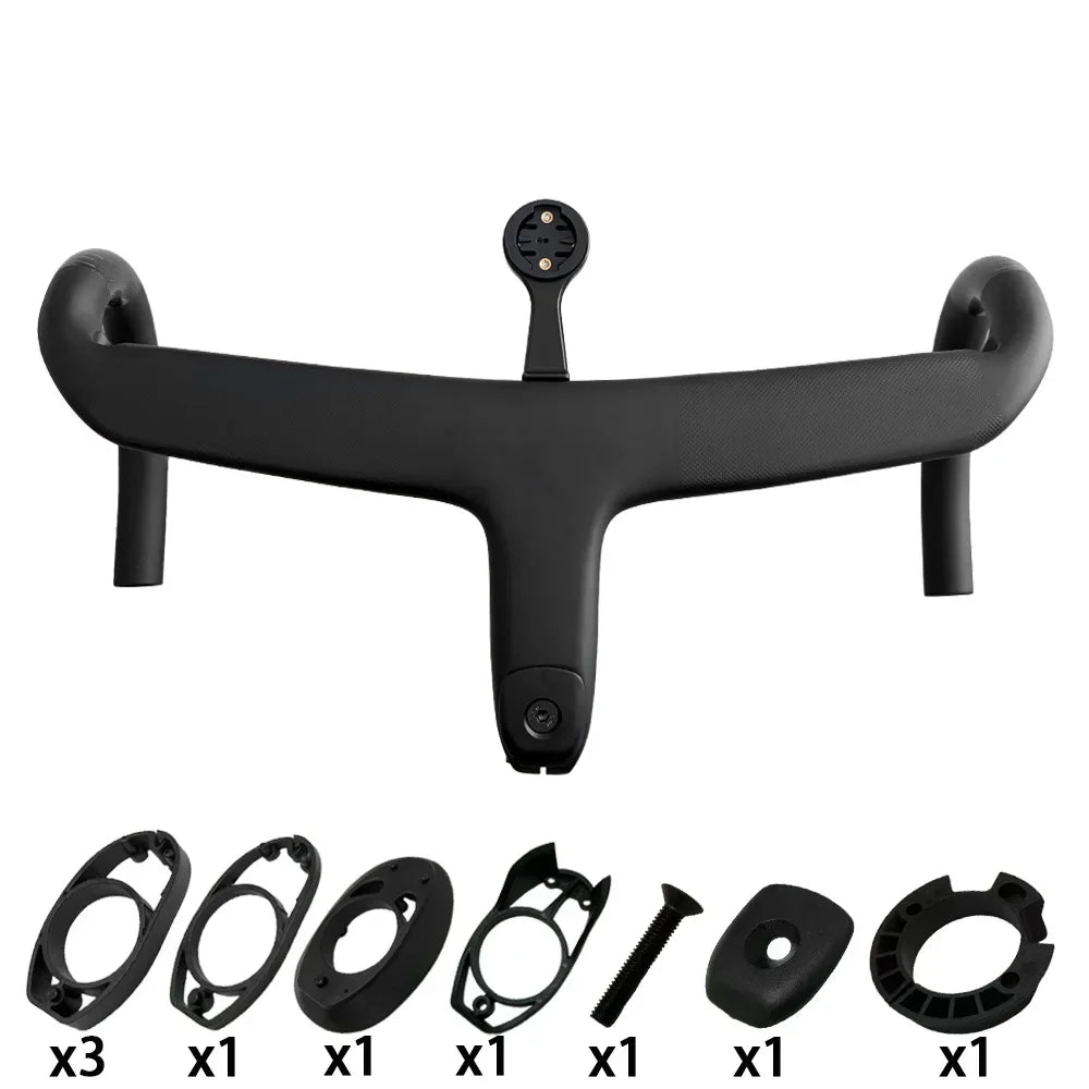 Carbon Fiber Road Bike Handlebar - Internal Cable Routing Integrated Drop Bar for SL8