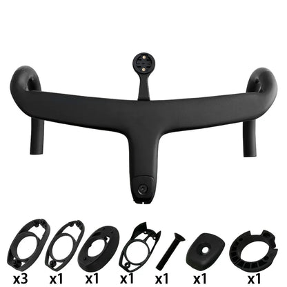 Carbon Fiber Road Bike Handlebar - Internal Cable Routing Integrated Drop Bar for SL8
