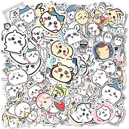 100pcs Chiikawa Cartoon Stickers - Cute Waterproof Vinyl Decals for Scrapbooks, Water Bottles, Phone Cases, and Gifts