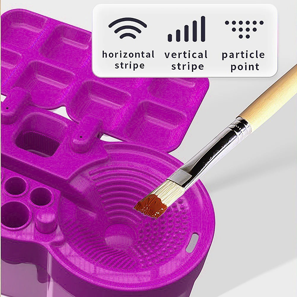 Automatic Paint Brush Washer with Drain Button – Water Circulation Cleaner for Acrylic & Water-Based Brushes