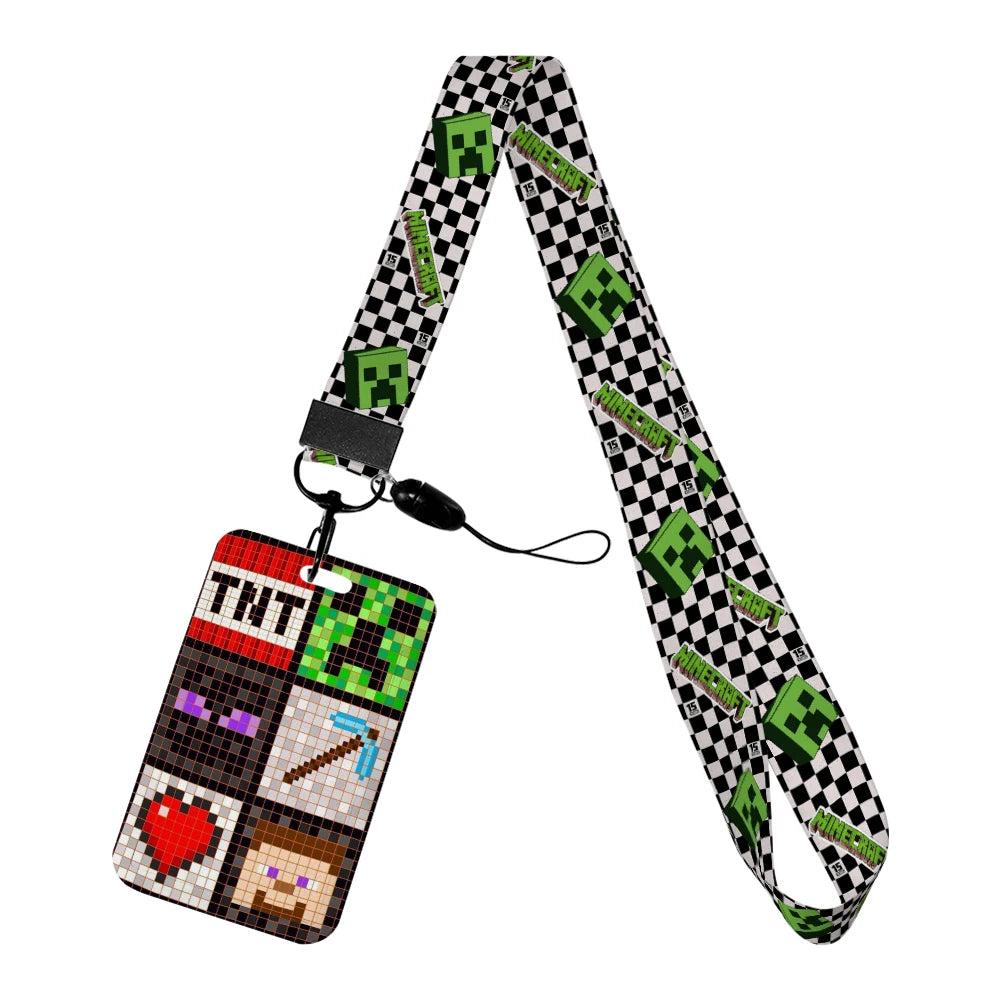 Cartoon Game Name Badge Holder Lanyard – Student ID & Credit Card Strap Gift