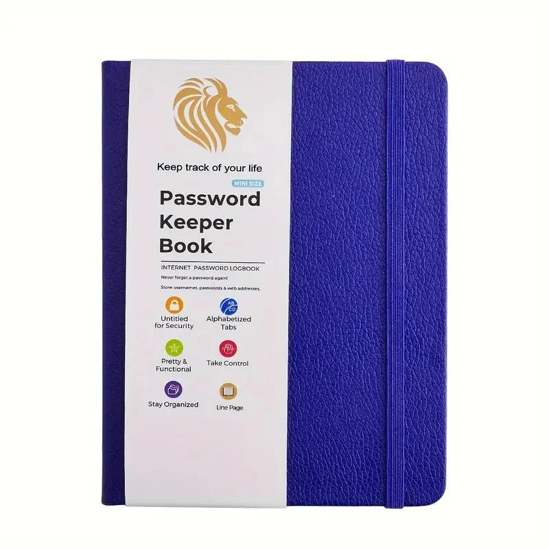 4-Password Book with Alphabetical Tabs – Internet Address & Password Keeper Logbook for Organized Note Keeping