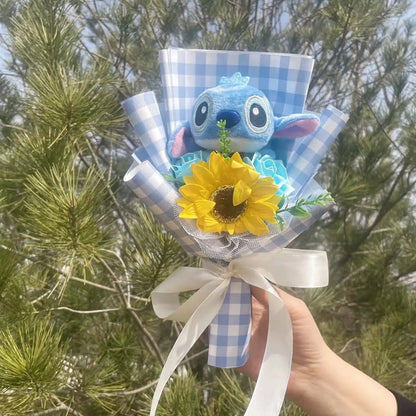 Disney Stitch Plush Bouquet – Super Soft Stuffed Doll Gift for Christmas, Birthday, Valentine & Graduation