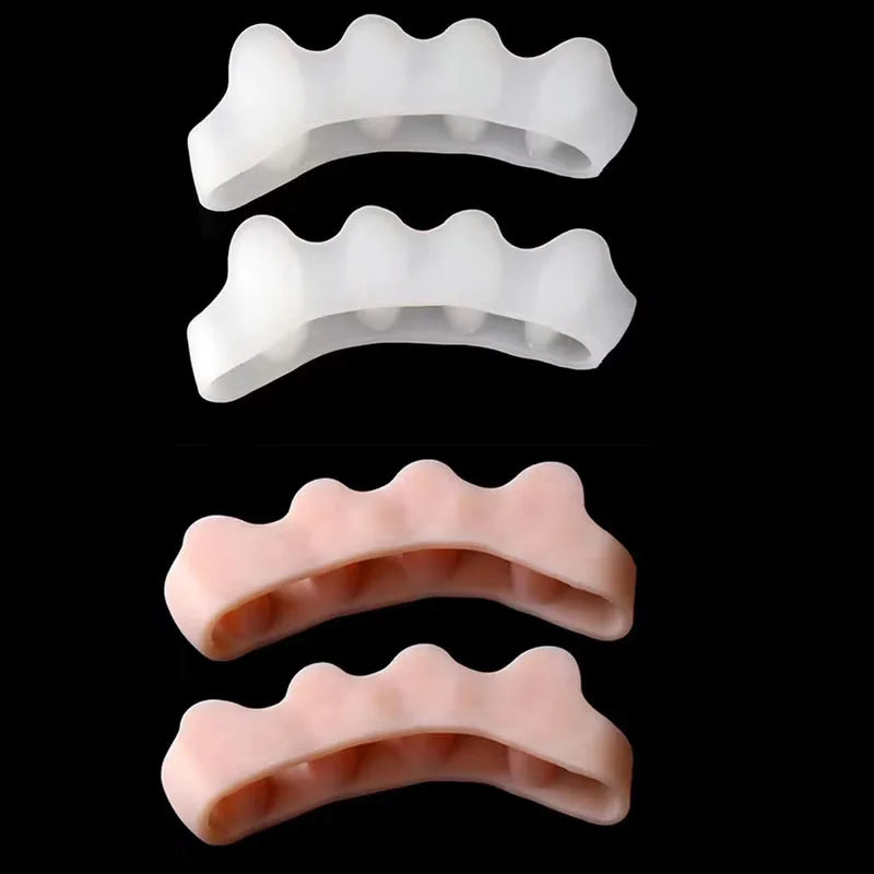 2Pc Silicone Toe Separator — Foot & Toe Spreader for Hallux Valgus, Bunion Correction & Toe Straightening
