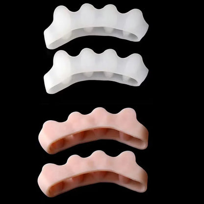 2Pc Silicone Toe Separator — Foot & Toe Spreader for Hallux Valgus, Bunion Correction & Toe Straightening