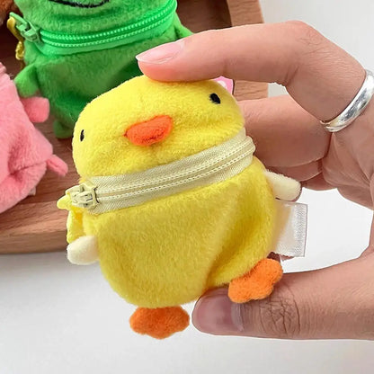 Kawaii Mini Coin Purse - Cute Rabbit & Bear Earphone Storage Keychain Bag Charm