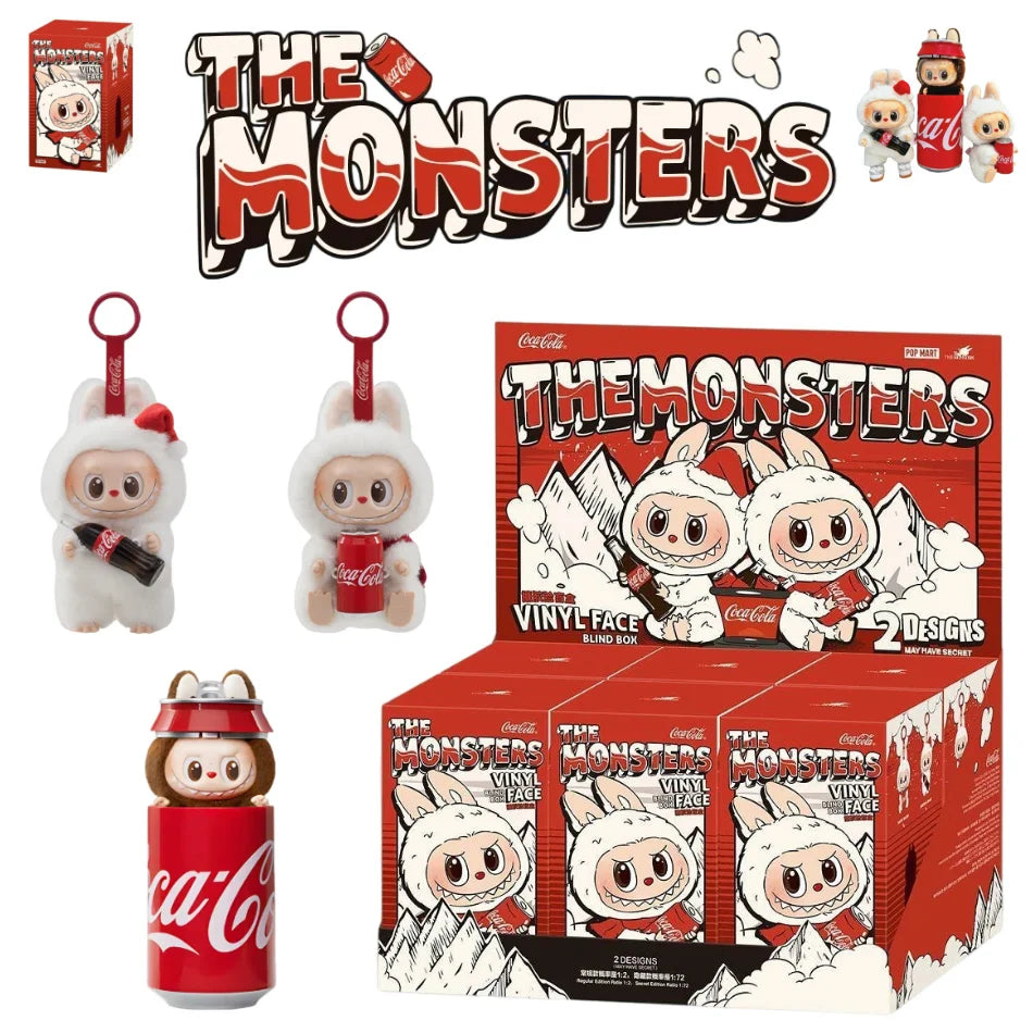 Monster Coca Cola Series Vinyl Doll – Labubu Action Figure Keychain Toy, New Year Surprise Gift for Kids