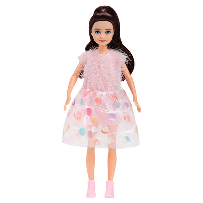 Kawaii 7-Inch Fashion Dolls for Little Girls – 23cm Female Figures for DIY Playhouse, Baby Toys & Gift