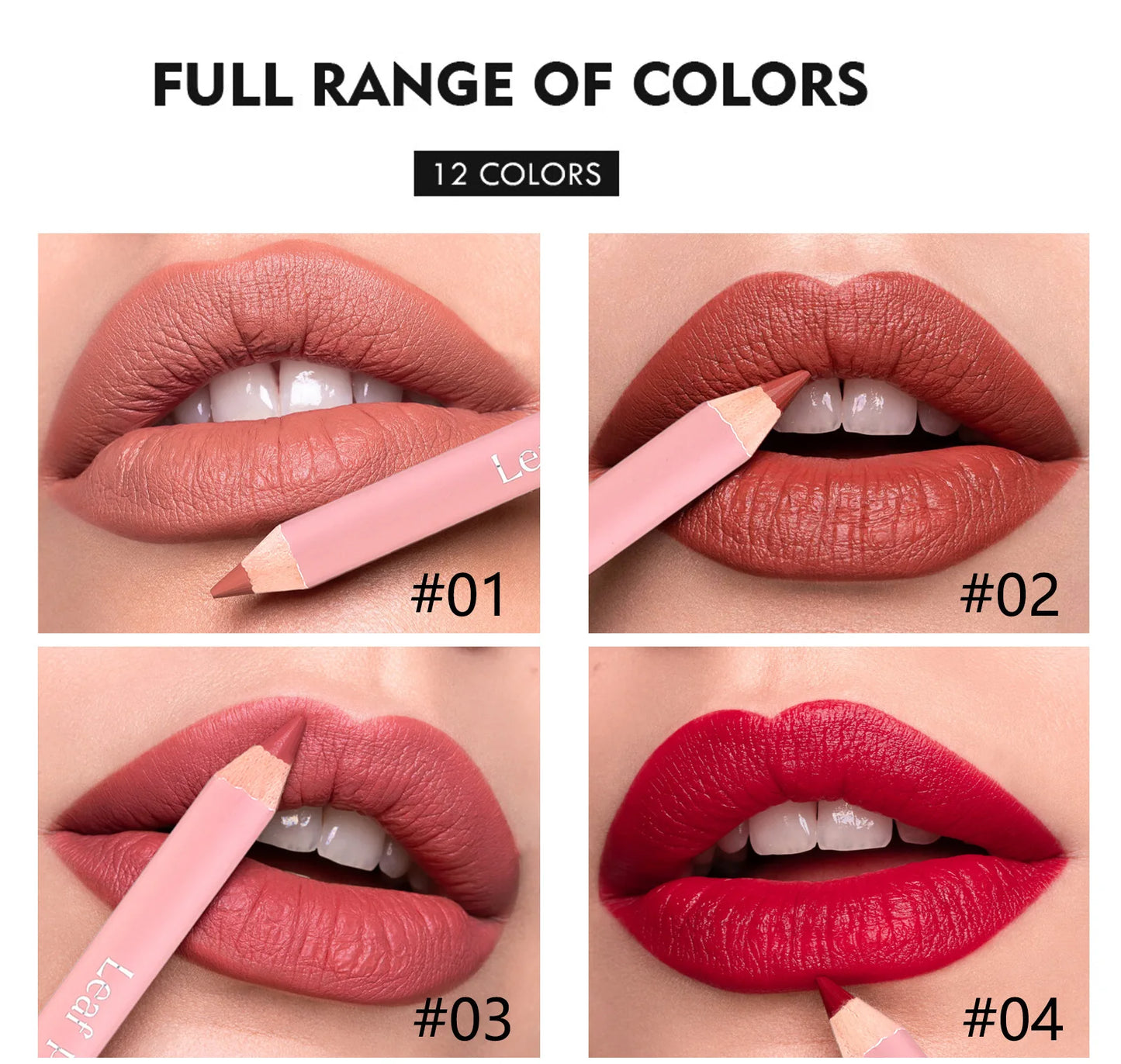 12-Color Matte Lipliner Pencil – Waterproof, Plumping Lip Liner for Natural Nude & Pink Shades | Professional Lip Contour Makeup