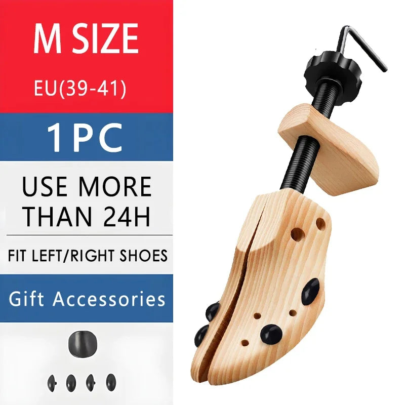 Repacego Wooden Shoe Trees – 1/2 Pc Adjustable Shoe Stretcher & Expander for Men, Women, Unisex, Length & Width Adjustment